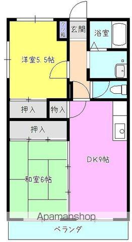 M・Tハイツ(2LDK/1階)の間取り写真