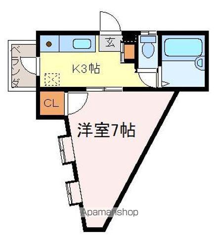 アーバンのりさだ(1K/3階)の間取り写真