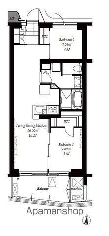 代々木参宮橋テラス(2LDK/1階)の間取り写真