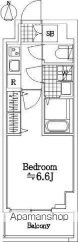 ザ・レジデンス・オブ・トーキョーJK40(1K/6階)の間取り写真