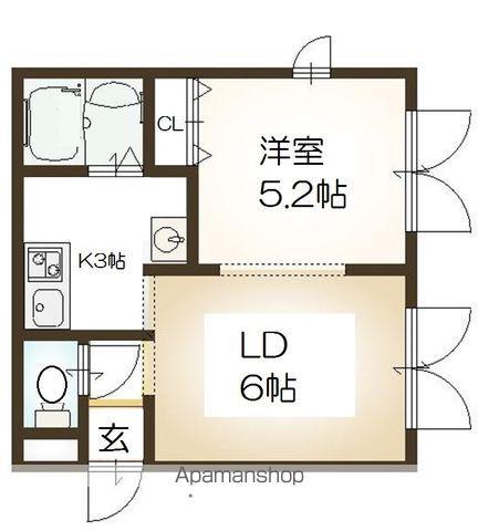 EXCEED(1LDK/1階)の間取り写真