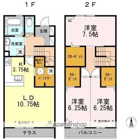 京王電鉄京王線 仙川駅 徒歩20分 2階建 築11年(3LDK)の間取り写真
