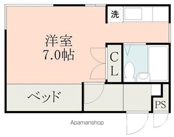 リーガルコートB(ワンルーム/4階)の間取り写真