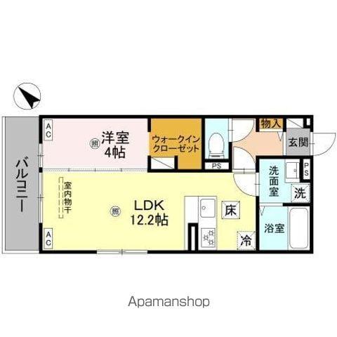 D-ROOM平井A棟(1LDK/1階)の間取り写真