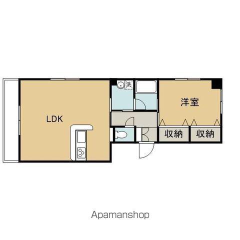 森ビル(1LDK/5階)の間取り写真
