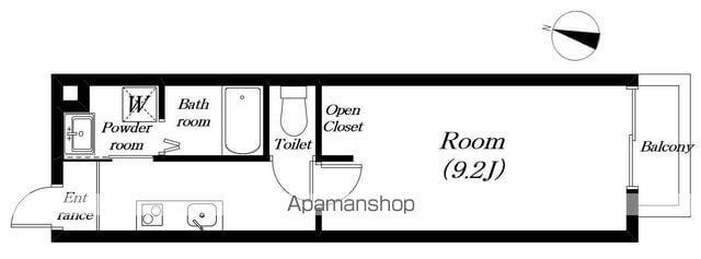 MAISON S(1K/2階)の間取り写真