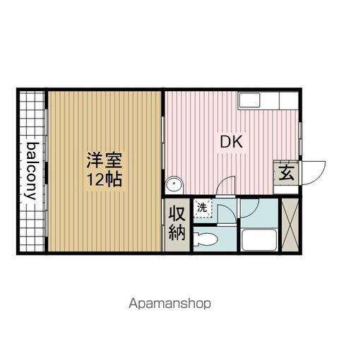 ファミール縦町(1DK/1階)の間取り写真