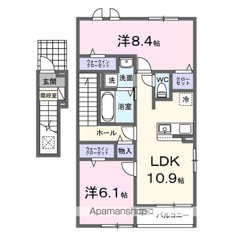 JO TOWN Ⅲ(2LDK/2階)の間取り写真