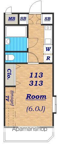 モンレーヴ・ナカ(1K/1階)の間取り写真