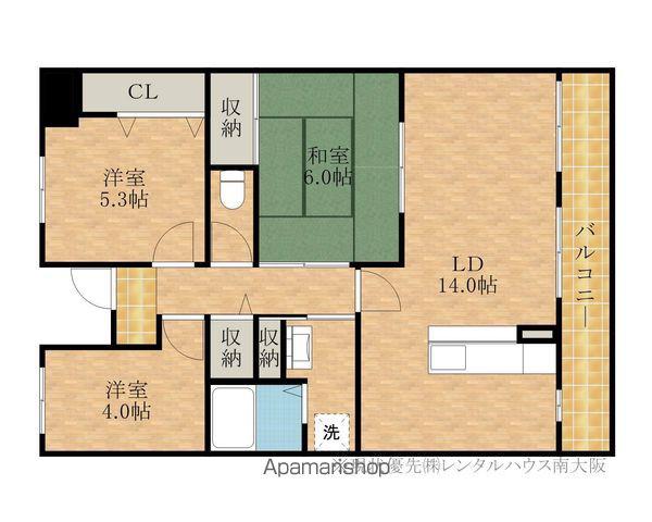 MARUNAKA24(3LDK/5階)の間取り写真