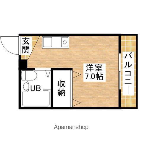 レスト丸商(ワンルーム/1階)の間取り写真