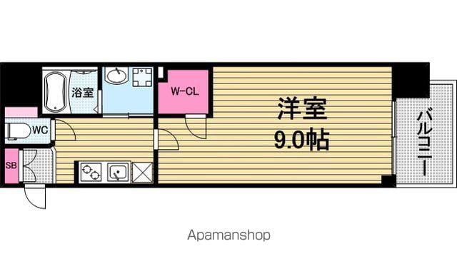 プレサンス堺筋本町駅前(1K/5階)の間取り写真