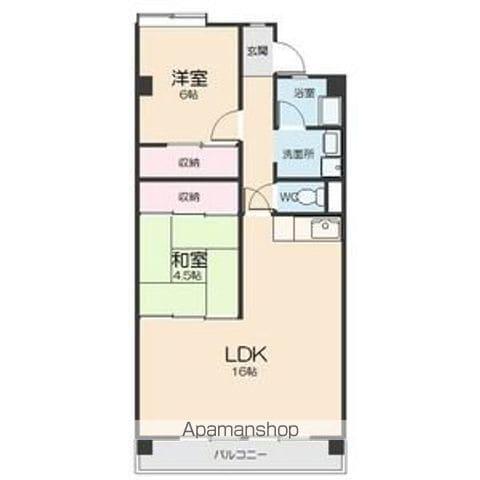 ハイライフメイユウ(2LDK/3階)の間取り写真