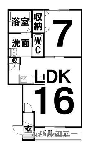 西16南28MS 南棟(1LDK/3階)の間取り写真