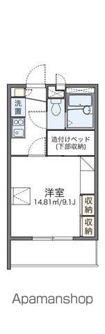 レオパレスセント・ヴィラージュ(1K/2階)の間取り写真