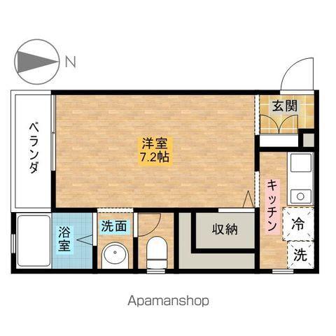 さくらハイツ新津(1K/1階)の間取り写真