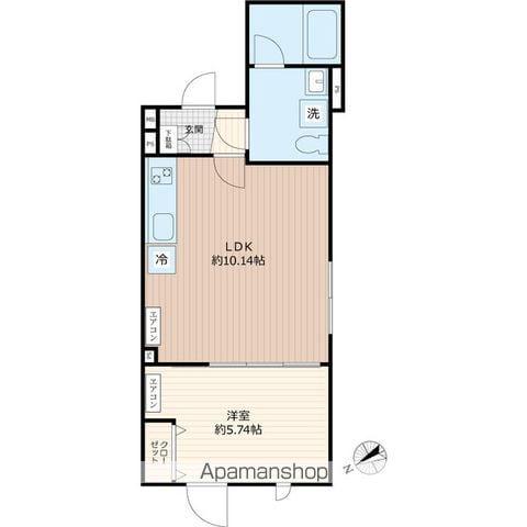 STRIPES 用賀Ⅱ(1LDK/1階)の間取り写真