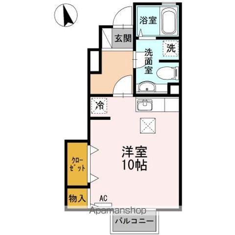 エスペランサ古泉Ⅱ(ワンルーム/1階)の間取り写真