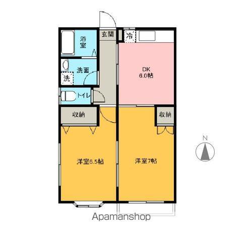 メゾン新巻(2DK/2階)の間取り写真