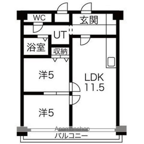 CROSS POINT(2LDK/8階)の間取り写真
