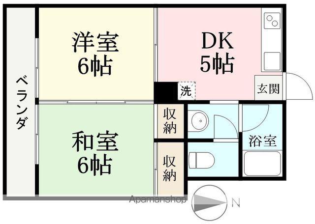 コーポあおき1(2K/3階)の間取り写真