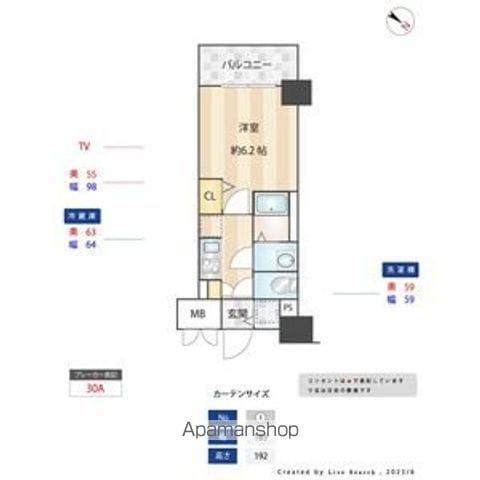 S-RESIDENCE神宮西駅前ASCENT(1K/10階)の間取り写真