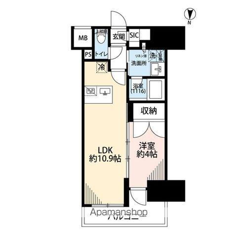 プレール・ドゥーク亀戸Ⅵ(1LDK/8階)の間取り写真