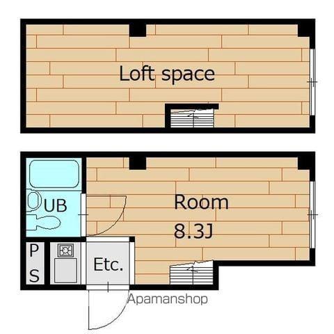 リベルテヴィラ(ワンルーム/3階)の間取り写真