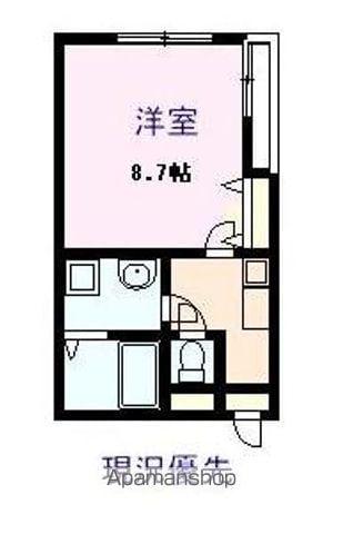 フリージア荒川(1K/2階)の間取り写真