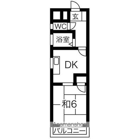 松岡ビル(1DK/4階)の間取り写真
