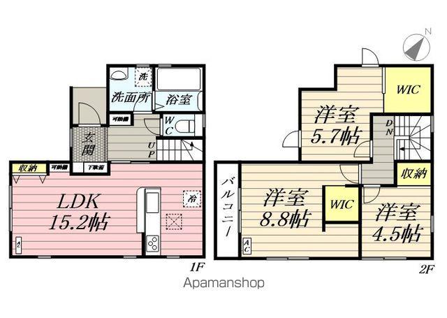 西鉄天神大牟田線 聖マリア病院前駅 徒歩7分 2階建 築1年(3LDK)の間取り写真