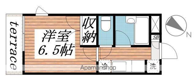 ホイザー鷹之台(1K/1階)の間取り写真