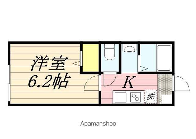 シャルロット幕張(1K/2階)の間取り写真