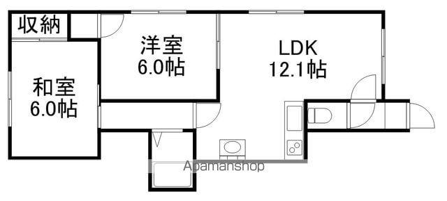 マリーハイツ(2LDK/3階)の間取り写真