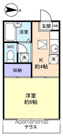 フォレストハイム(1K/2階)の間取り写真