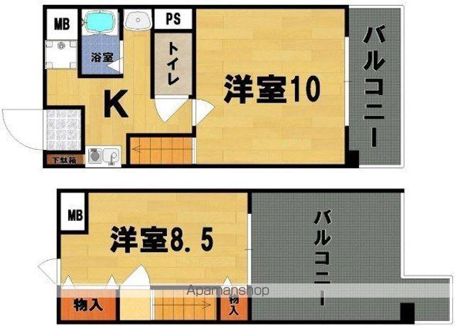 クレアールKITANO(1LDK/6階)の間取り写真