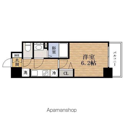 PRESSANCE大国町ブライス(1K/2階)の間取り写真