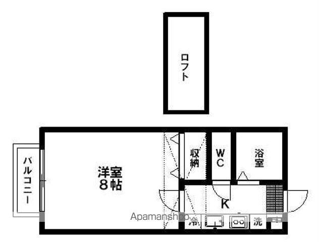 クレセール南吉成弐番館(1K/1階)の間取り写真