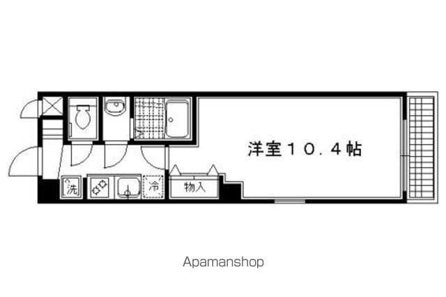 グランコスモ河原町(1K/10階)の間取り写真