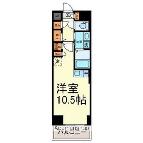 IWATSUKA RISE(ワンルーム/6階)の間取り写真