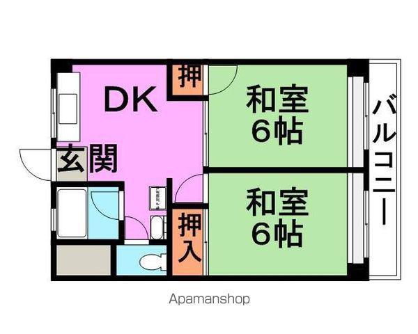 岡治マンション(2DK/2階)の間取り写真