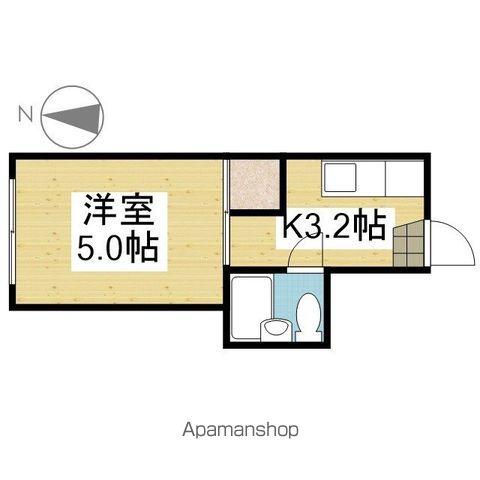 マンションサンライン(1K/2階)の間取り写真