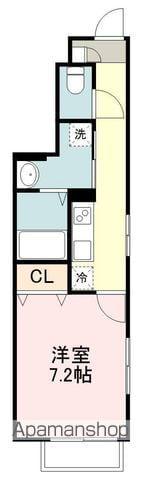 アルエル旭ヶ丘B棟(1K/1階)の間取り写真