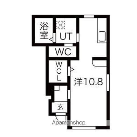 HONMARU BASE(ワンルーム/1階)の間取り写真