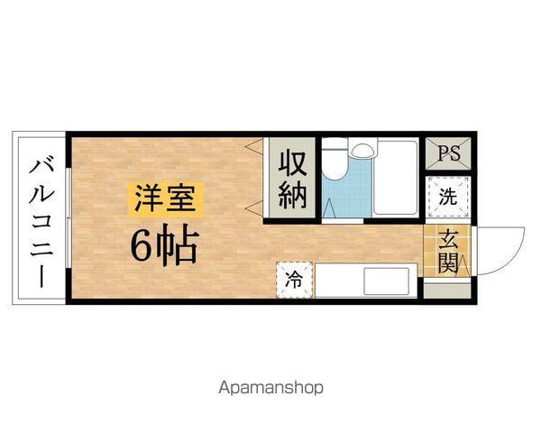 エステートピア黒沢(ワンルーム/2階)の間取り写真