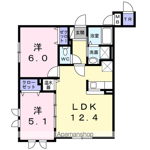 チアファル175(2LDK/2階)の間取り写真