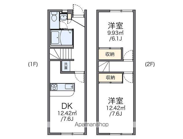 レオパレス桜木(2DK/1階)の間取り写真