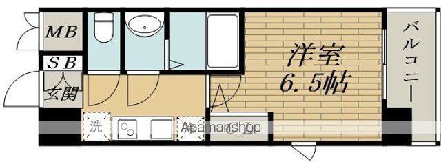 レジュールアッシュ塚本Ⅱ(1K/2階)の間取り写真