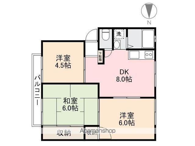 パナハイツ さむしんぐ(3DK/2階)の間取り写真