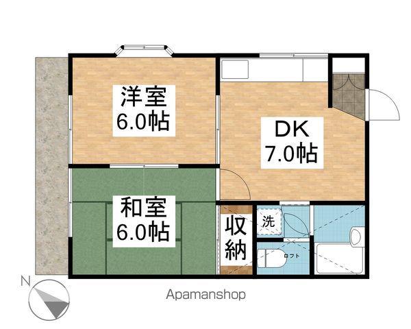 イーストワン久喜(2DK/2階)の間取り写真